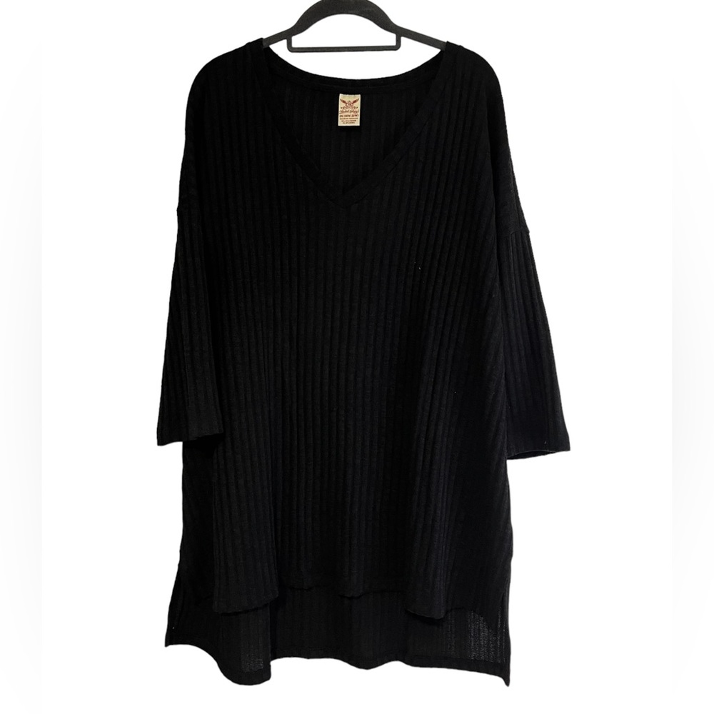 Faded Glory Women’s Black 3/4 Sleeved Top